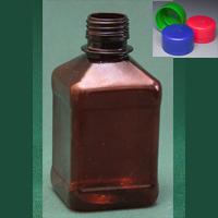 Бутылка квадратная 540 мл коричневая, крышка с кольцом ПЭТ